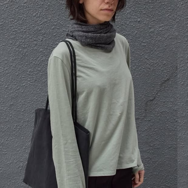 [034] long scarf grey