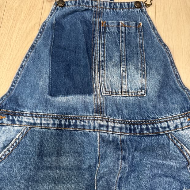 자라 데님 오버롤