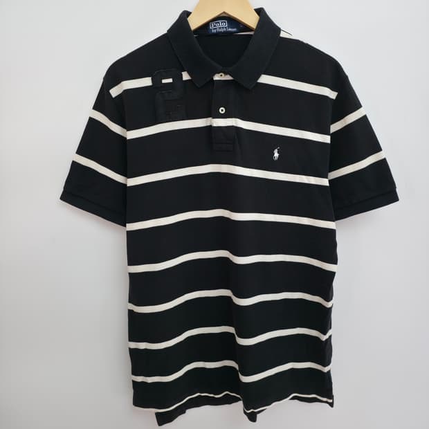 [L] 폴로 랄프로렌 스트라이프 반팔 카라티