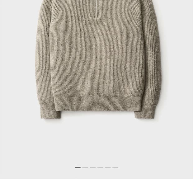 포터리 울 하이넥 하프집업 니트 애쉬그레이 3