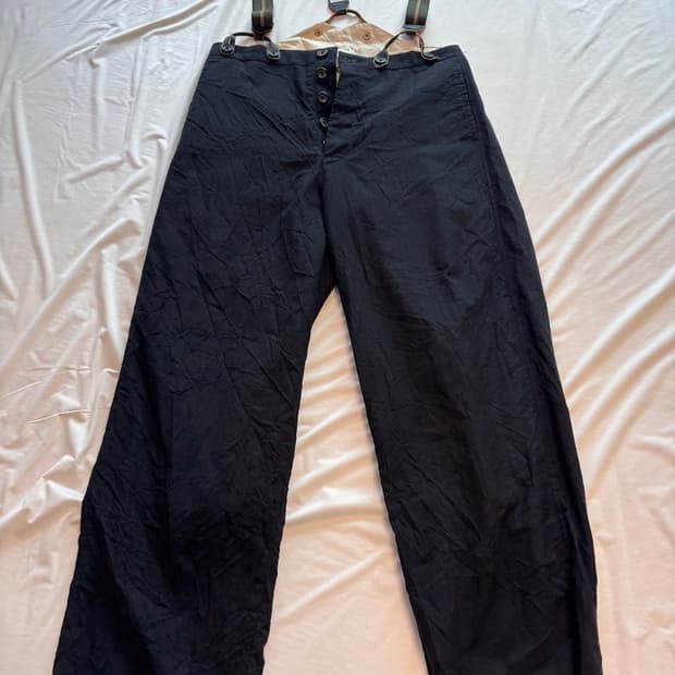 Paul Harnden Shoemakers 스트라이프 서스펜더 팬츠