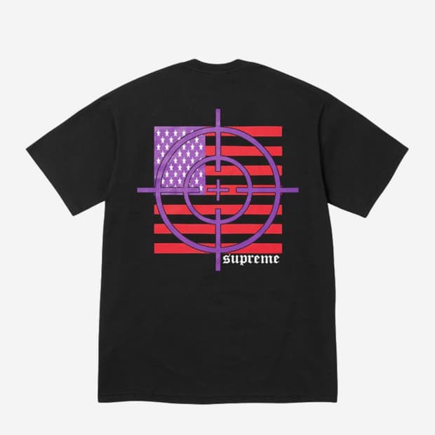 슈프림 타겟 티셔츠 블랙 XL, XXL