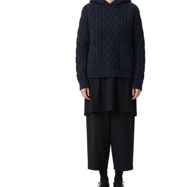 cable knit hoodie