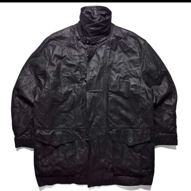 잭니콜라우스 가죽 하이넥 레더 카코트 (유스,머듈)