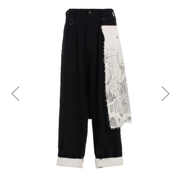 요지야마모토 이토준지 우즈마키 랩스커트 팬츠