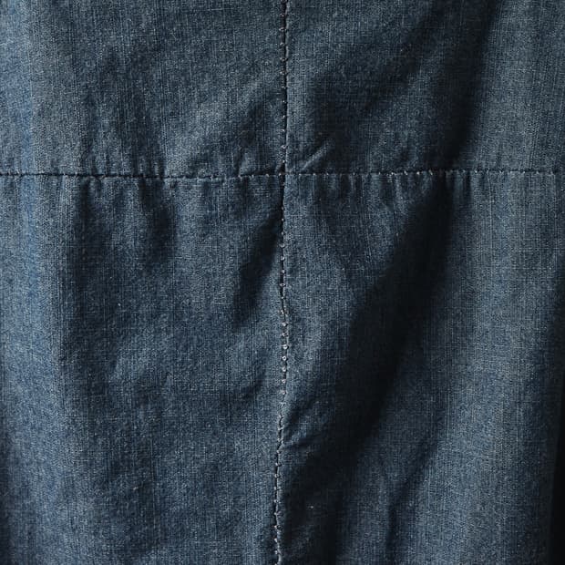 Incarnation 데님 오버로크 롱 자켓