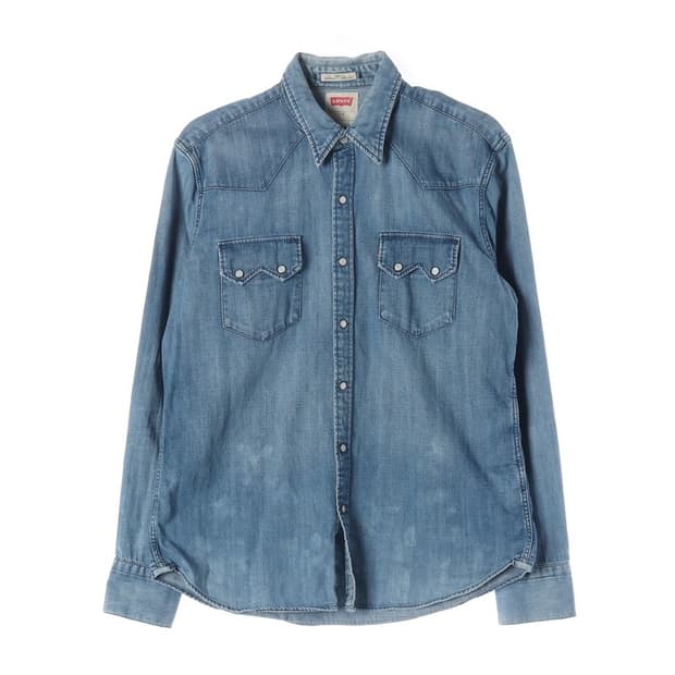 리바이스 슬림핏 웨스턴 데님 셔츠 L