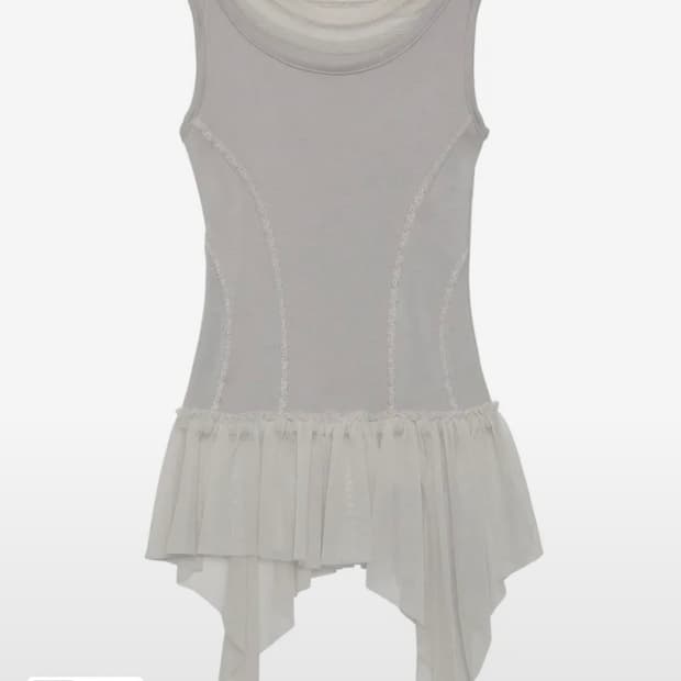 플레이업 레이어드 레이스 프릴 슬리브리스