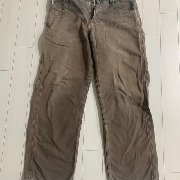 빈티지 칼하트 싱글니 카펜터팬츠 브라운 34x30