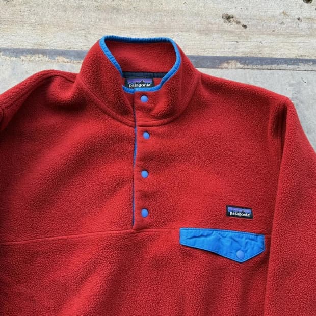 빈티지 파타고니아 신칠라 풀오버 레드 블루 남자 m 판매합니다~