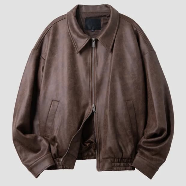 비건 스웨이드 집업 자켓 