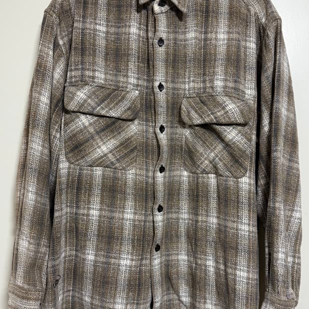 비치스케이트보드 울 체크셔츠