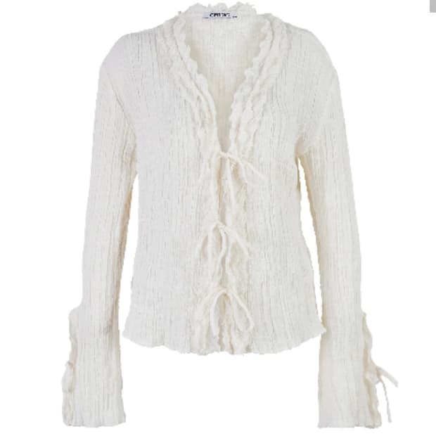 세릭 레이스업 블라우스 