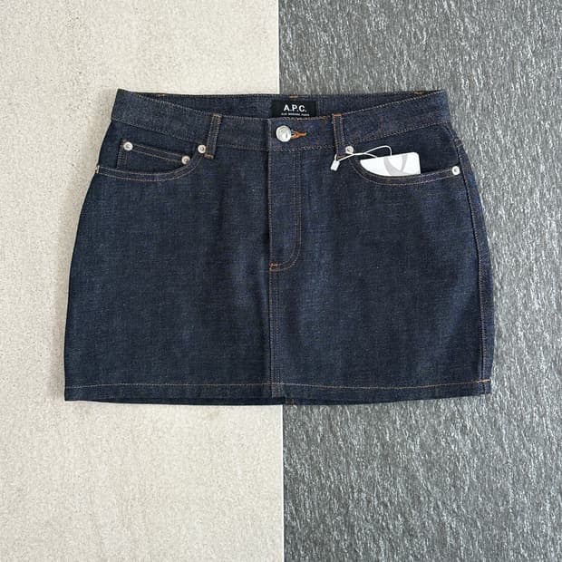 아페쎄 생지 데님 미니 스커트 