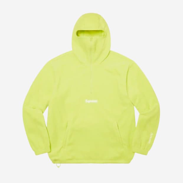 슈프림 폴라텍 풀오버 라임