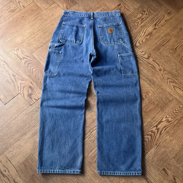 [30]칼하트 USA 더티워싱 싱글니 카펜터 워크 데님 팬츠
