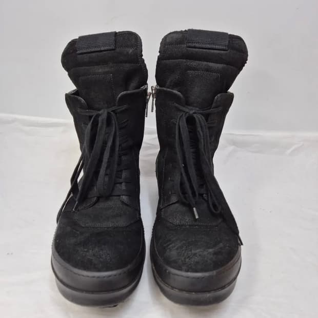 Rick Owens suede geobasket black 42
