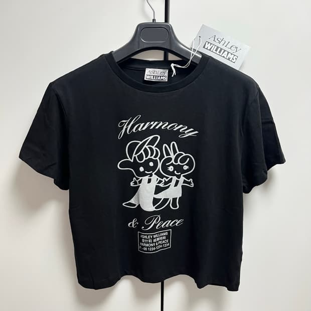 [S]애슐리 윌리엄스 25fw 하모니 피스 티셔츠/블랙