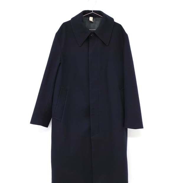 Sunflower Navy Wool Coat