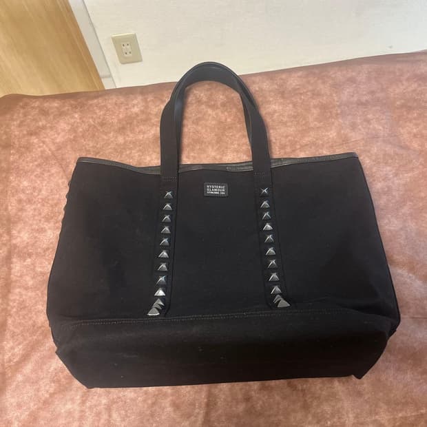 히스테릭 글래머 스터드 캔버스 토트백