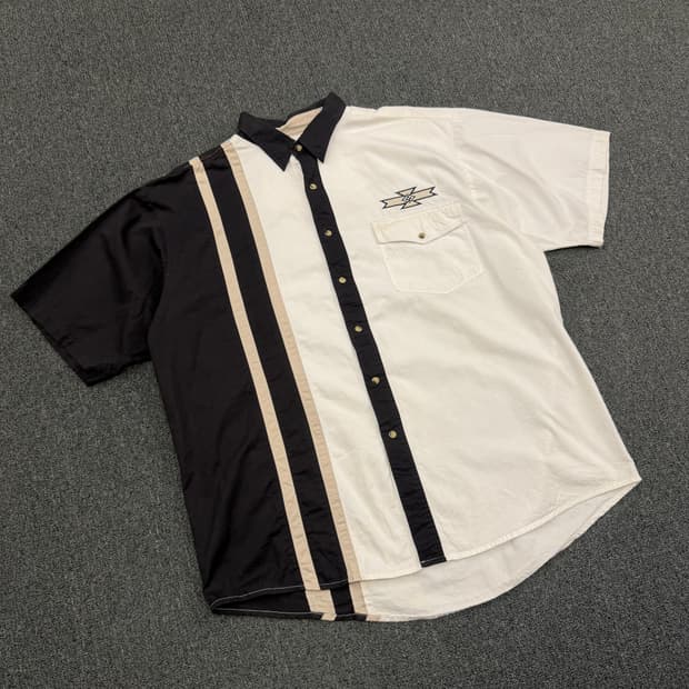 XL) 랭글러 빈티지 웨스턴 반팔셔츠