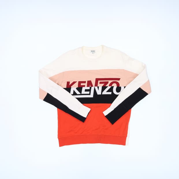 [S] 겐조 컬러블럭 스펠아웃 로고 맨투맨 스웻셔츠 0120J