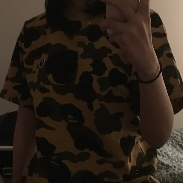 Bape 카모 원 포인트 반팔