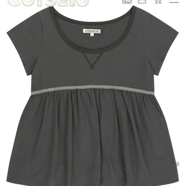 코이세이오 레이스 벌룬 티셔츠 그레이 2