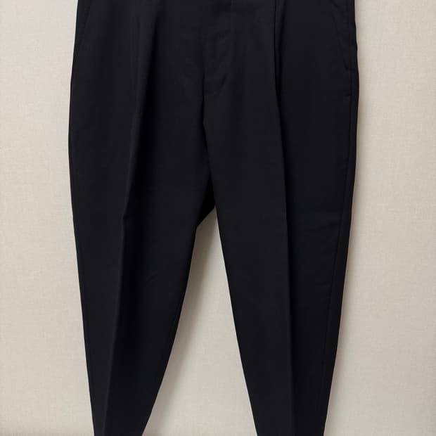 꼼데가르송 옴므 듀스 24ss 울 팬츠 블랙 s