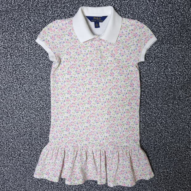 [무료배송][120]폴로 키즈 플라워 피케 원피스