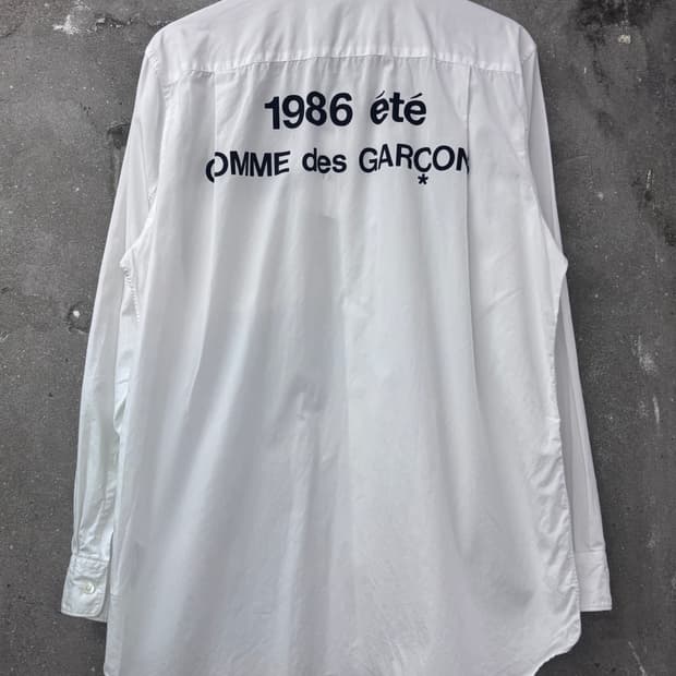 CommedesGarcons 꼼데가르송 1986 아카이브 백로고 셔츠