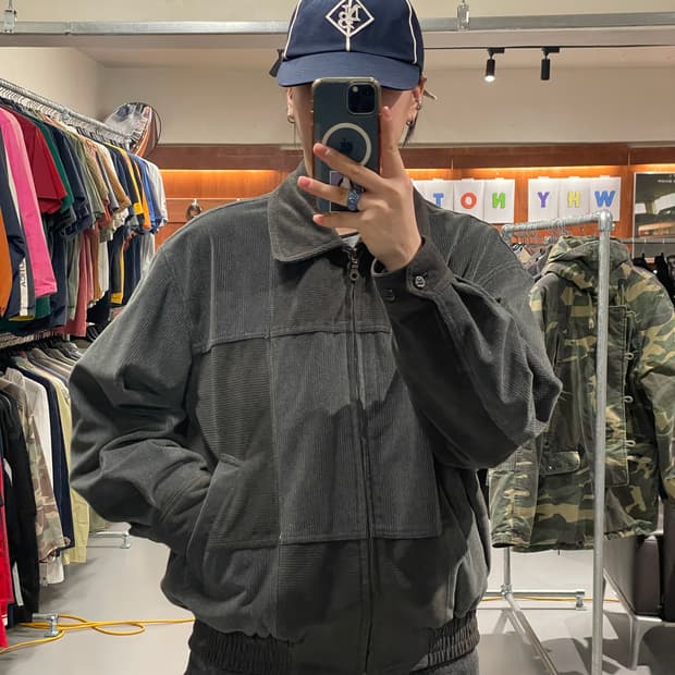 빈티지 코듀로이 블루종 자켓