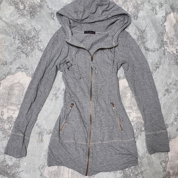 빈티지 딱붙 펑크 그런지 후드 집업 y2k 오네갸루 d.i.a깔