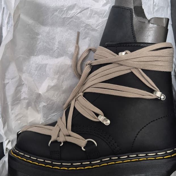 릭오웬스x닥터마틴 1460 쿼드 솔 메가 레이스 부츠