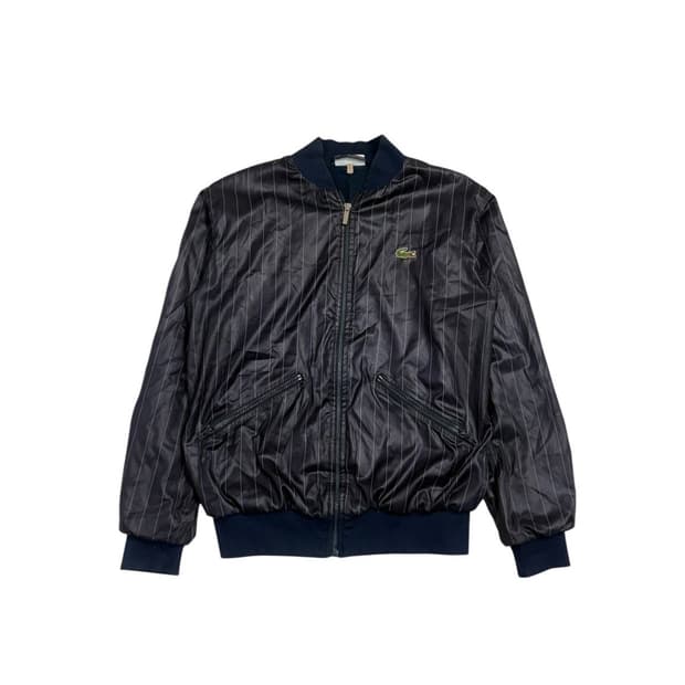 라코스테 스트라이프 봄버 자켓