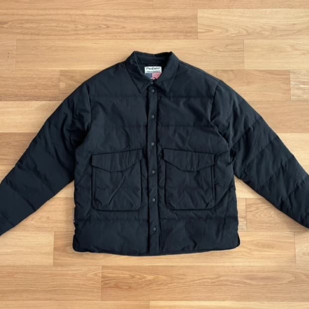 펜필드x프리즘웍스 콜라보 카모플라쥬 덕다운 셔츠 패딩 105