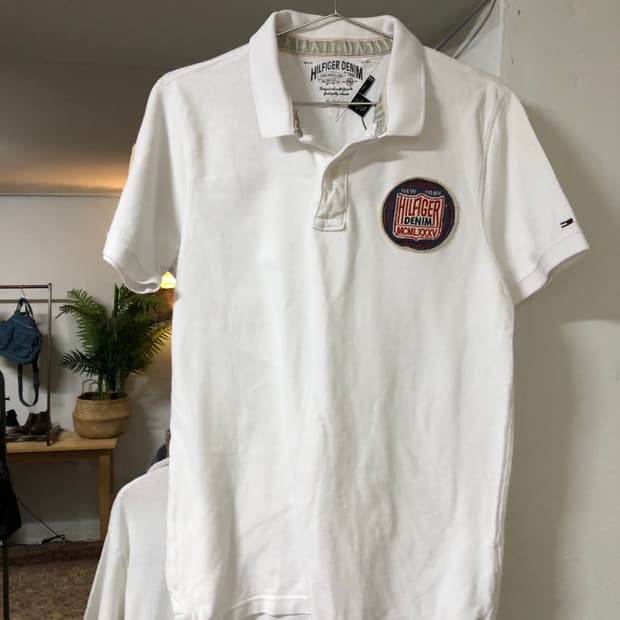 Tommy hilfiger denim 패치 화이트 PK