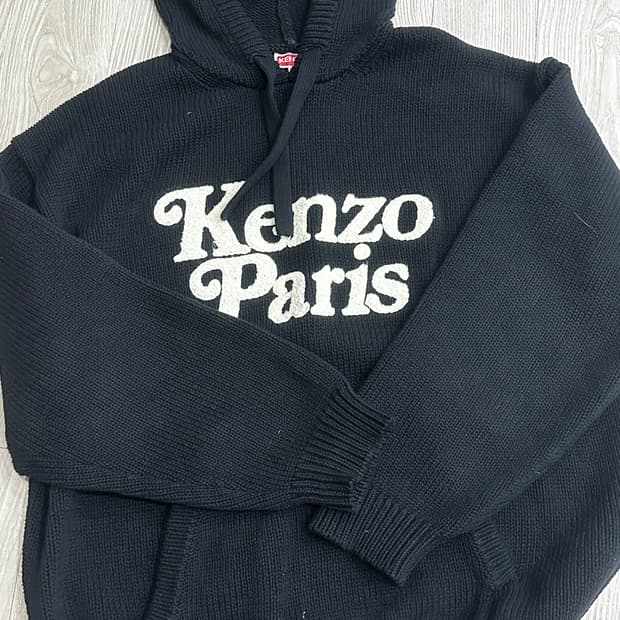 겐조 x 베르디 젠더리스 후드 점퍼 블랙 xl