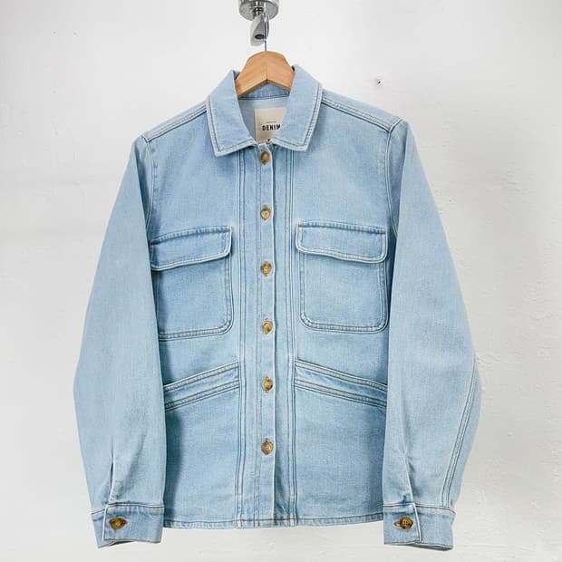 세잔 라이트 블루 텐셀 워크 데님 자켓