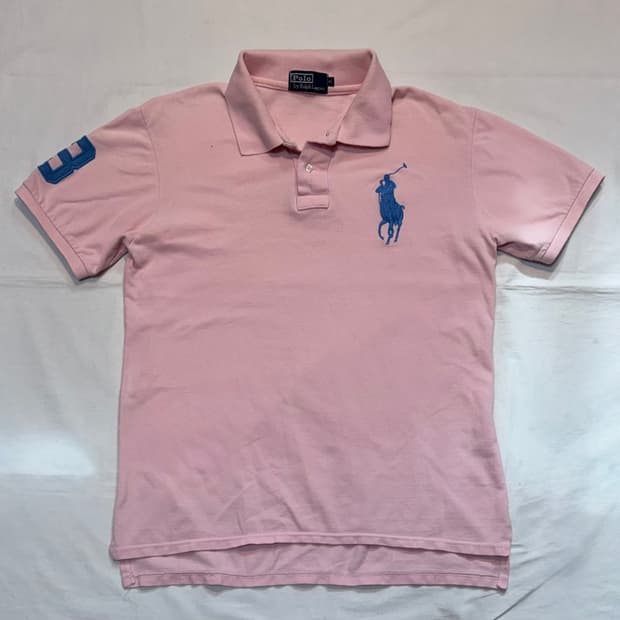 폴로 랄프로렌 빅포니 치프키프 카라티 핑크 블루