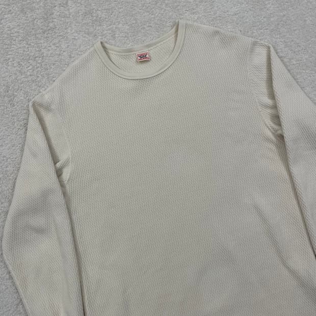 25FW 리얼맥코이 와플 써멀 롱슬리브 밀크 [XL]