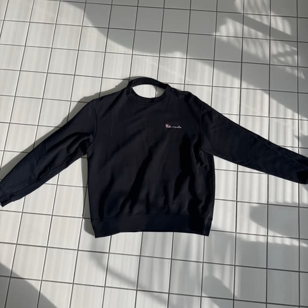 Vetements champion 콜라보 블랙 맨투맨