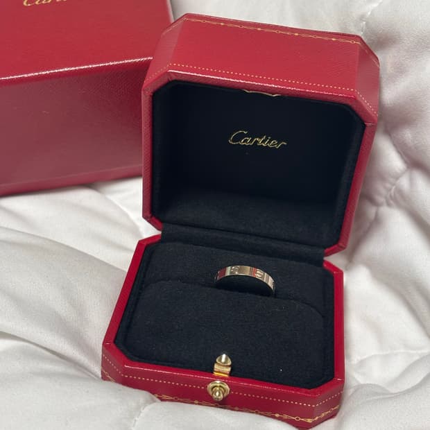 까르띠에 미니 러브링 화이트골드 17호