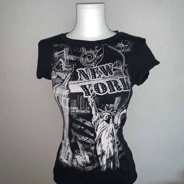 빈티지 딱붙 반팔