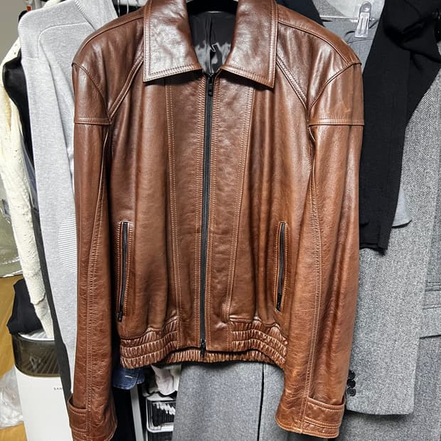엘무드 가죽자켓 46