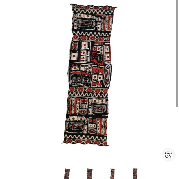 캐피탈 펠티드 울 알래스카 레이븐 스카프 레드 kapital