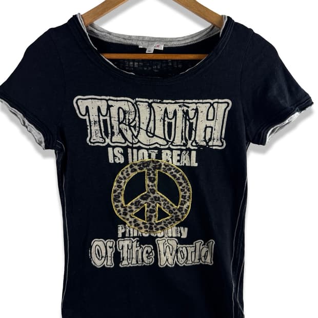 JPN 갸루 Y2K 레이어드 반팔티2370