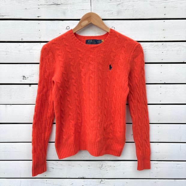 Polo 폴로 울 캐시미어 케이블 꽈배기 니트