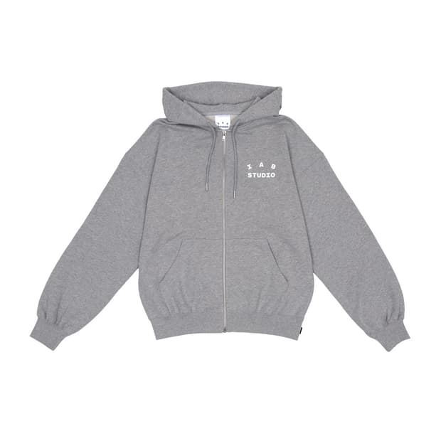 [L] 26SS 아이앱 후드 집업 멜란지 그레이