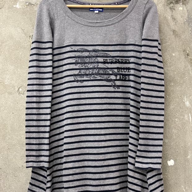 Burberry 버버리 블루라벨 챠콜 스트라이프 원피스